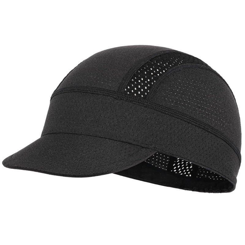 Black Mesh Cycling Cap Under Helmet Liner Breathable Skull Cap - 55-60cm