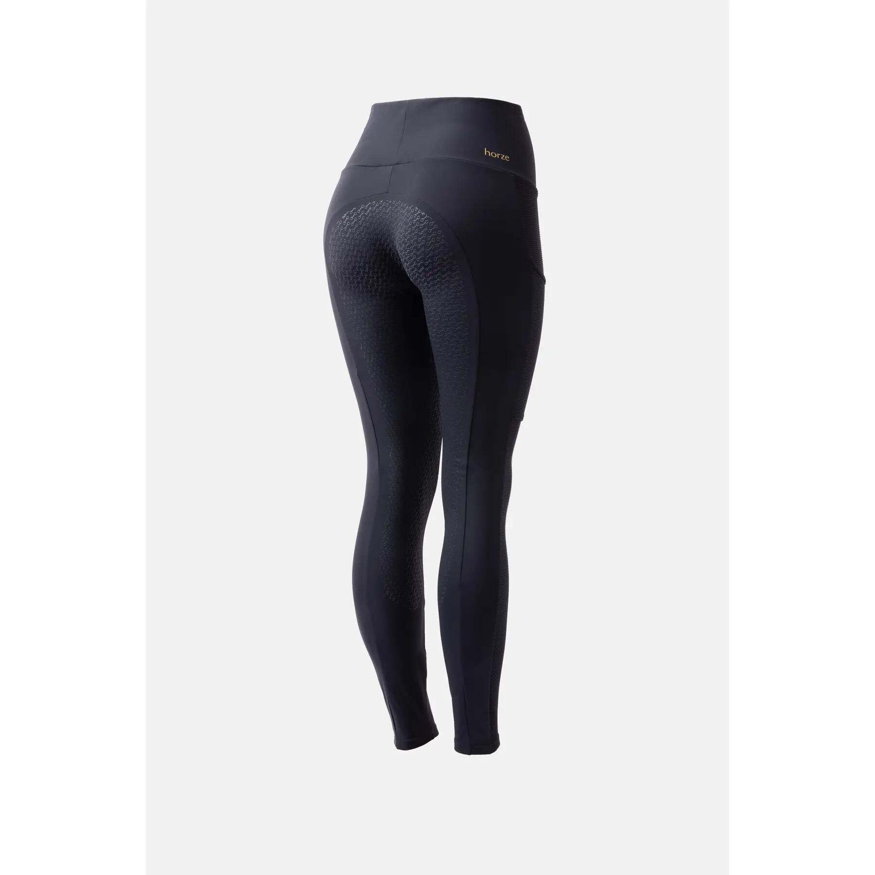 Leggings abbigliamento funzionale da equitazione full grip per donna Horze Mathi 2/7