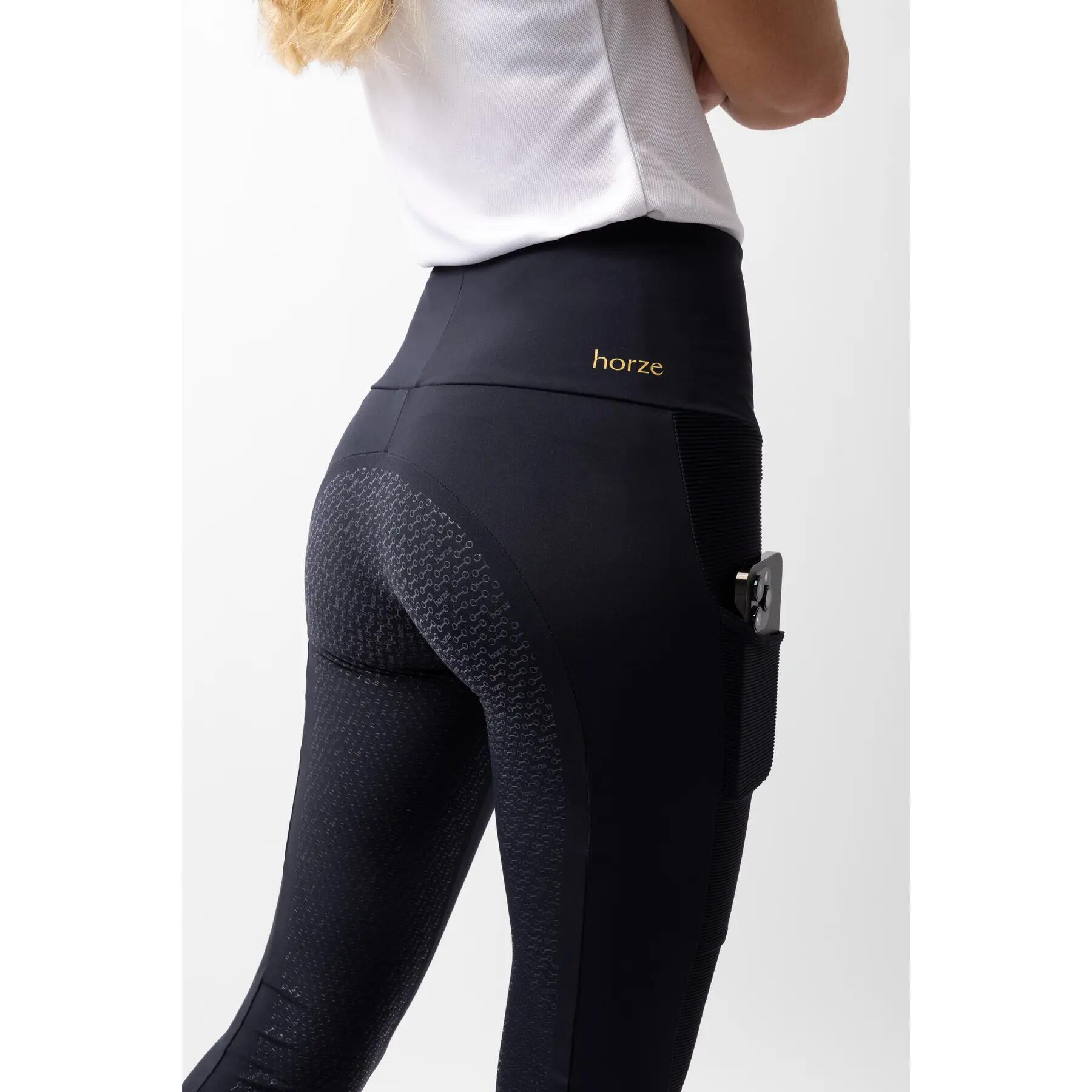 Leggings abbigliamento funzionale da equitazione full grip per donna Horze Mathi 6/7