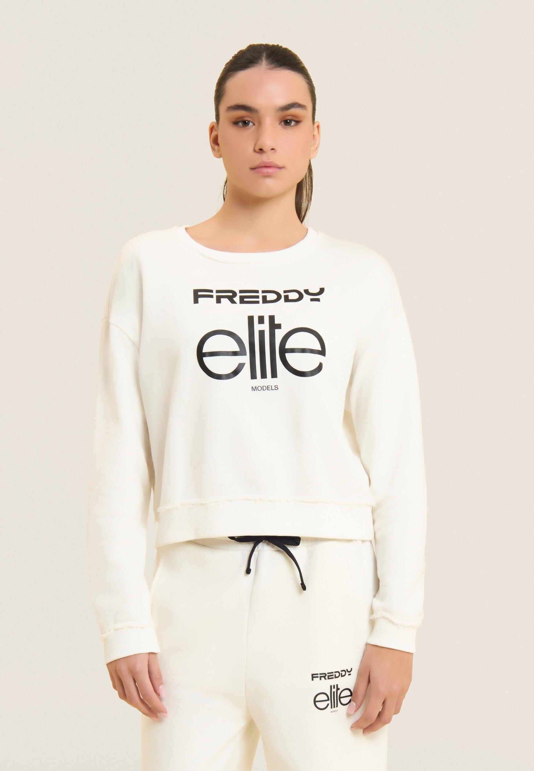 Felpa Cropped Donna con Girocollo Freddy x ELITE 2/5