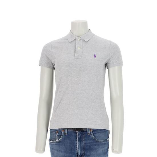Seconde vie - Polo manches courtes Femme Gris - Très bon état
