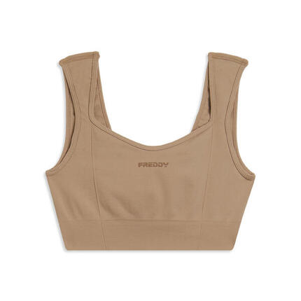 Brassière de sport avec col en forme de cœur, soutien léger