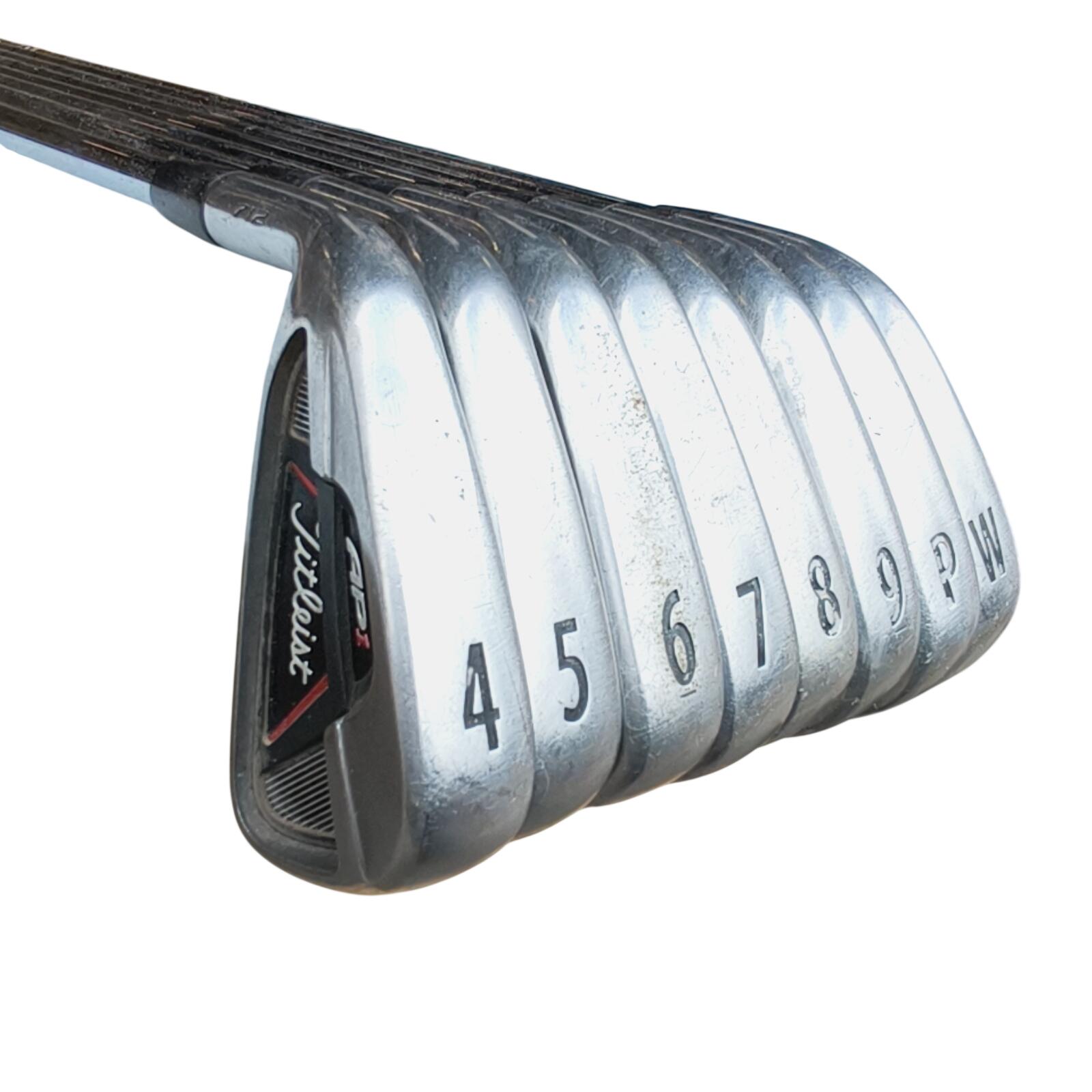 Linkshandig Titleist Titleist AP1 IJzerset / 4-PW+GW / Flex Stiff / SteelFiber 3/7