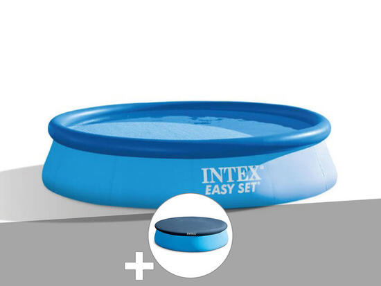 Kit piscine autoportée Easy Set 3,05 x 0,76 m (avec filtration) + Bâche de