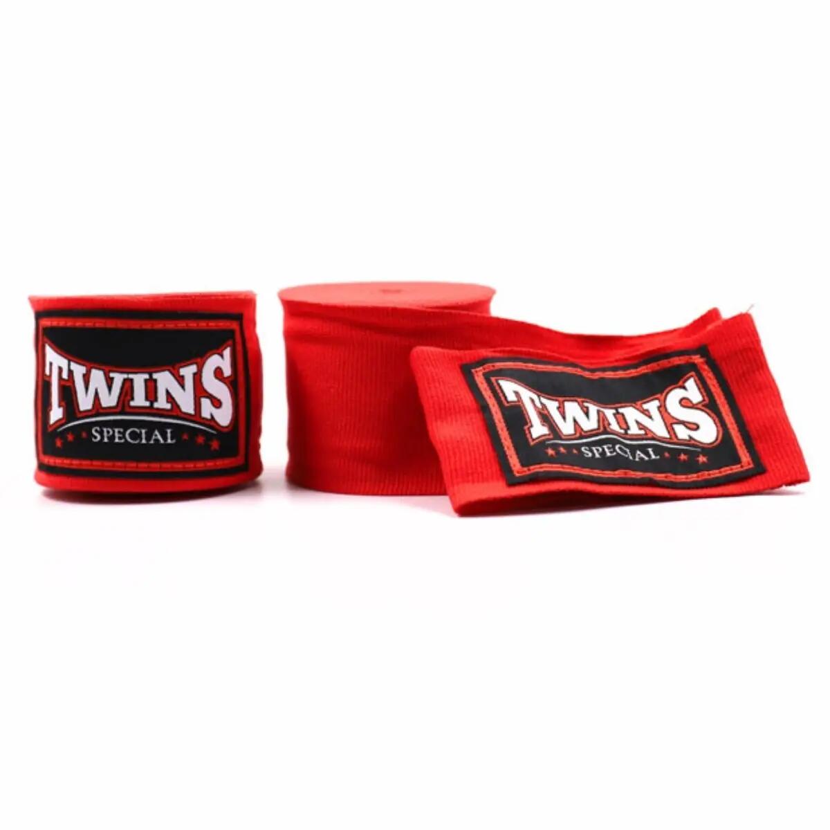 Hand Wraps Twins CH5 4.5m Elastic Cotton Red 2/2