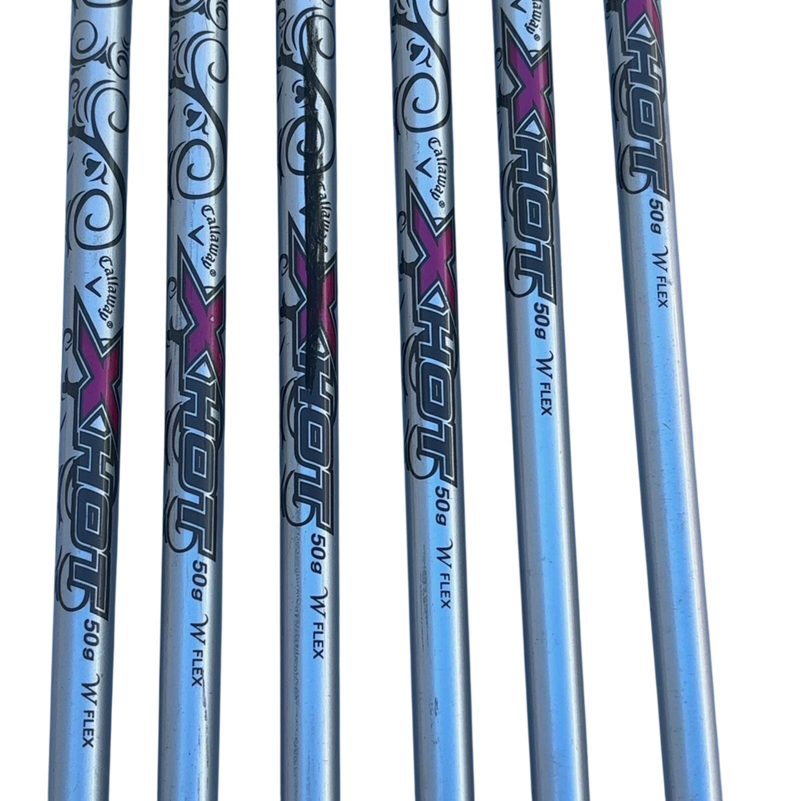 Callaway X Hot IJzerset / 5-PW+SW / Flex Ladies / Grafiet 4/7
