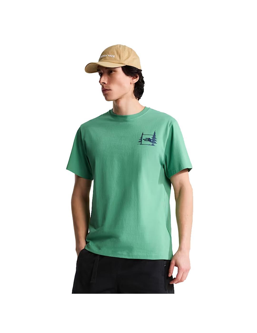 Maglietta da uomo The North Face Camping Verde. 3/6