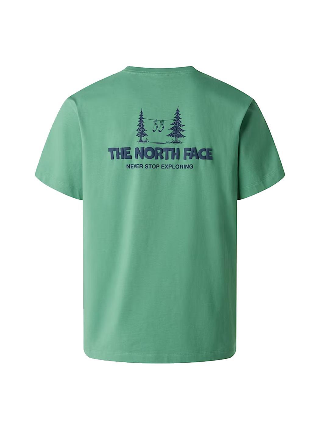 Maglietta da uomo The North Face Camping Verde. 2/6