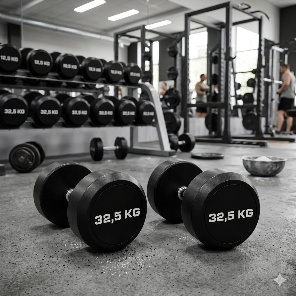 Mancuernas Redondas 32,5 kg (par) Fitness Musculación 3/3