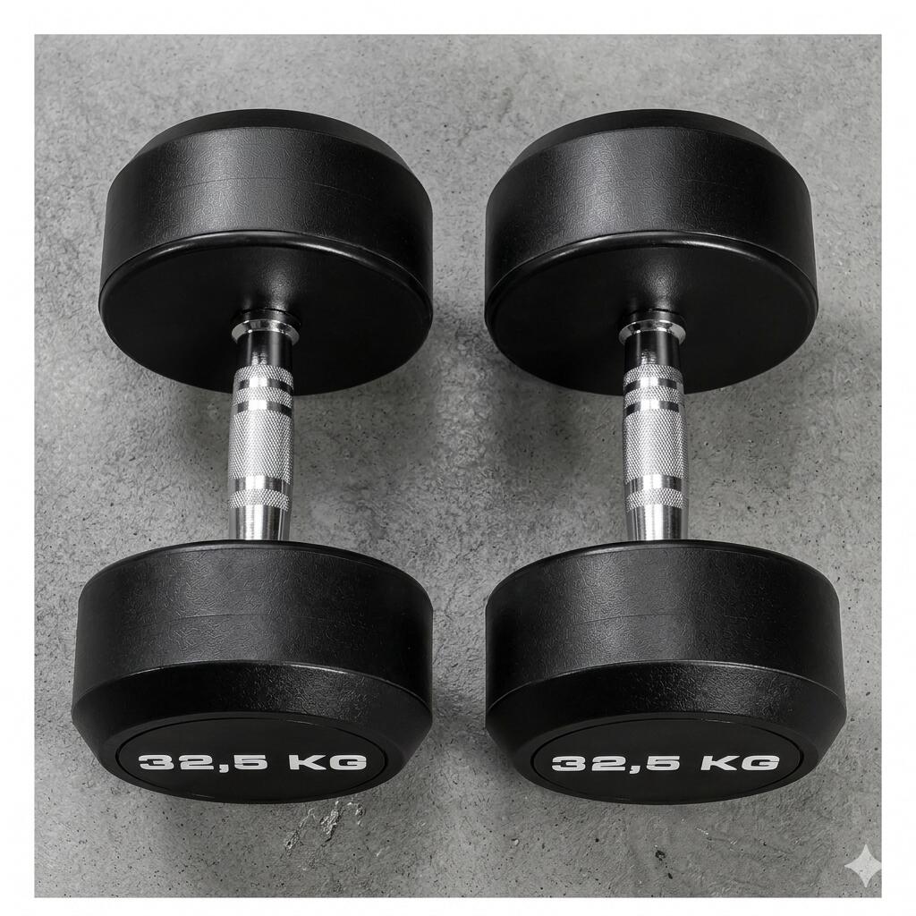 Mancuernas Redondas 32,5 kg (par) Fitness Musculación 2/3