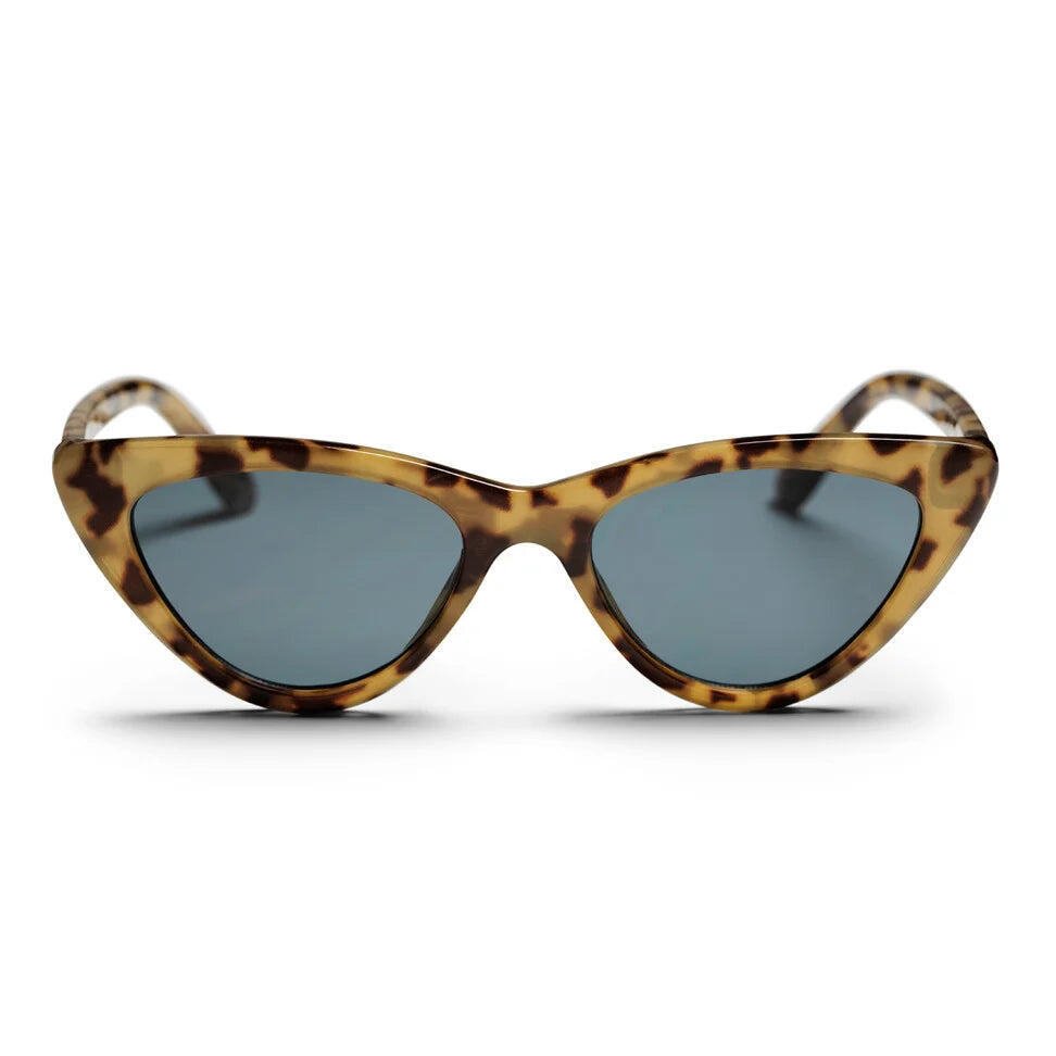 CHPO Brown Leopard Sunglasses - Recycled Plastic Frame, Black Lens