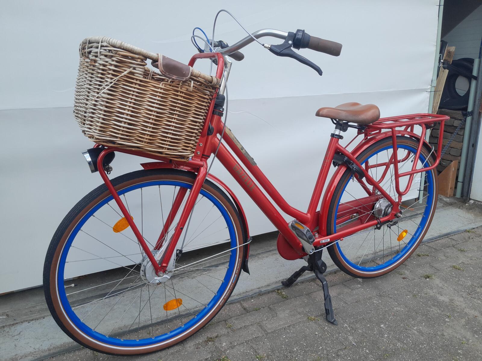 Gazelle Heavy Duty, damesfiets 49 cm, rood-blauw 4/5
