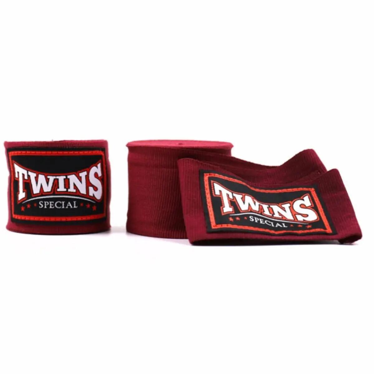 Hand Wraps Twins CH5 4.5m Elastic Cotton Maroon 2/2