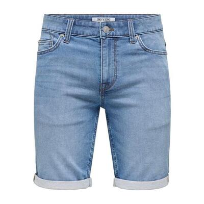 Jog korte broek heren short blue denim