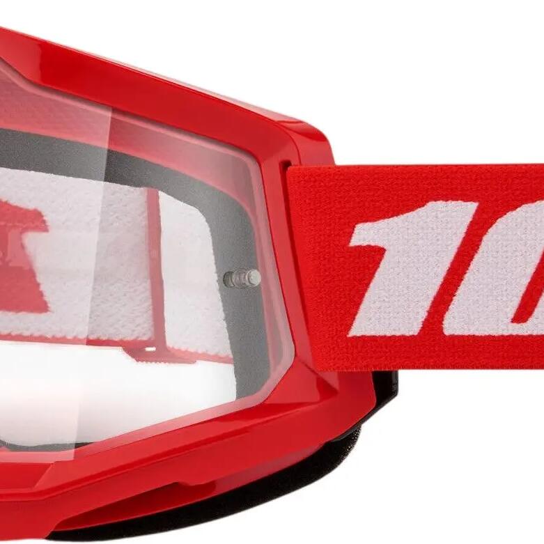 100% Strata 2 Mask - Red/Black/Clear Lens