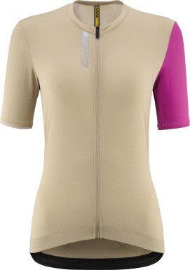 Mavic Essential Women's Short Sleeve Jersey Beige/Rose - Decathlon