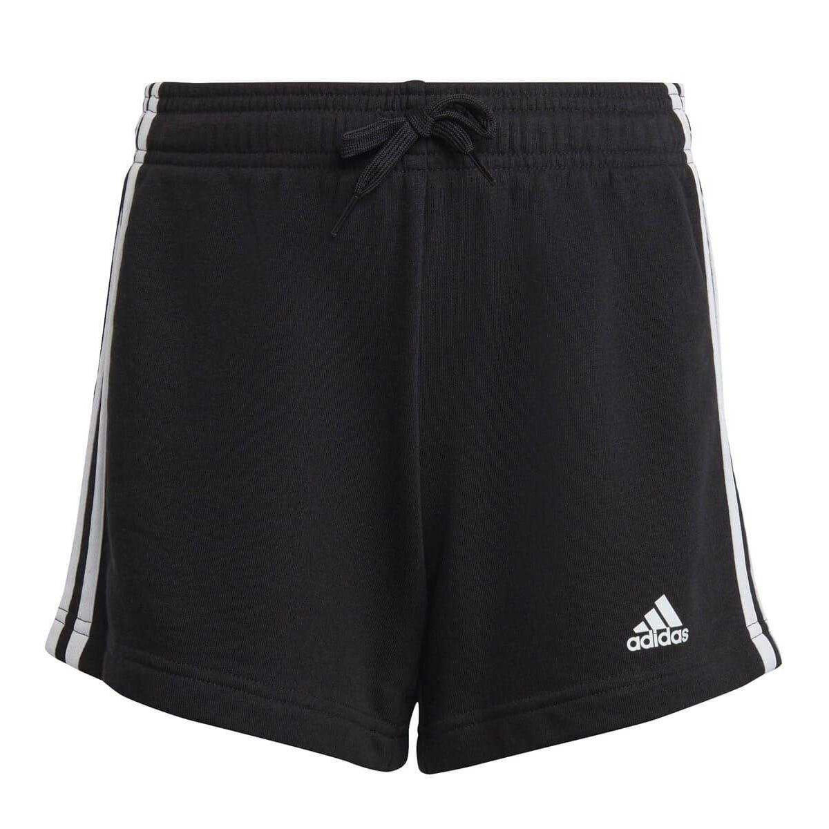 Adidas Girls Fleece 3 Stripes Shorts