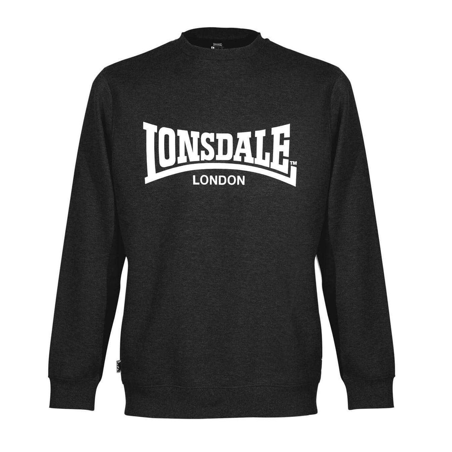 Lonsdale Mens Essential Logo Crew Neck Sweatshirt