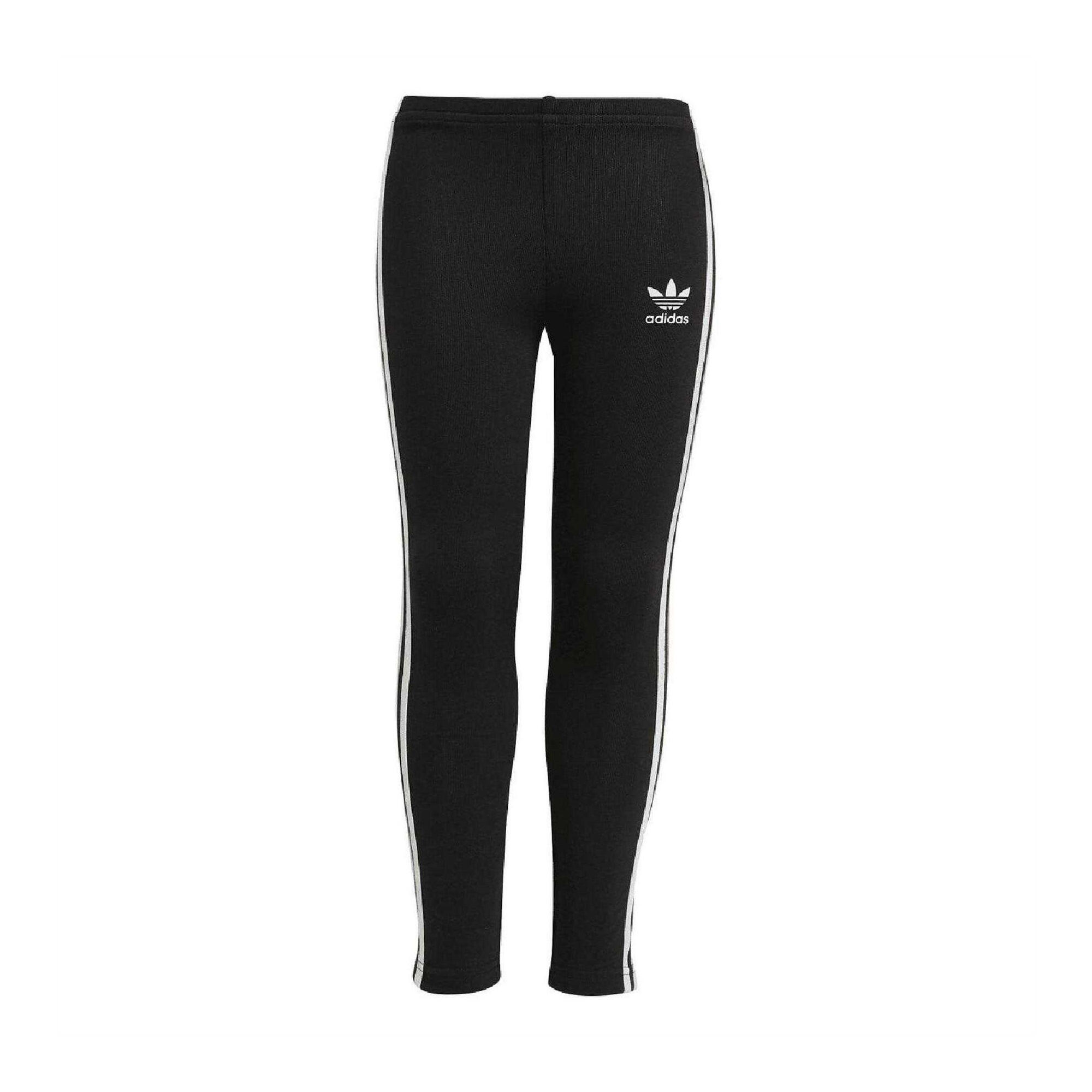 Adidas Girls Adicolor Cotton 3 Stripes Tight Leggings