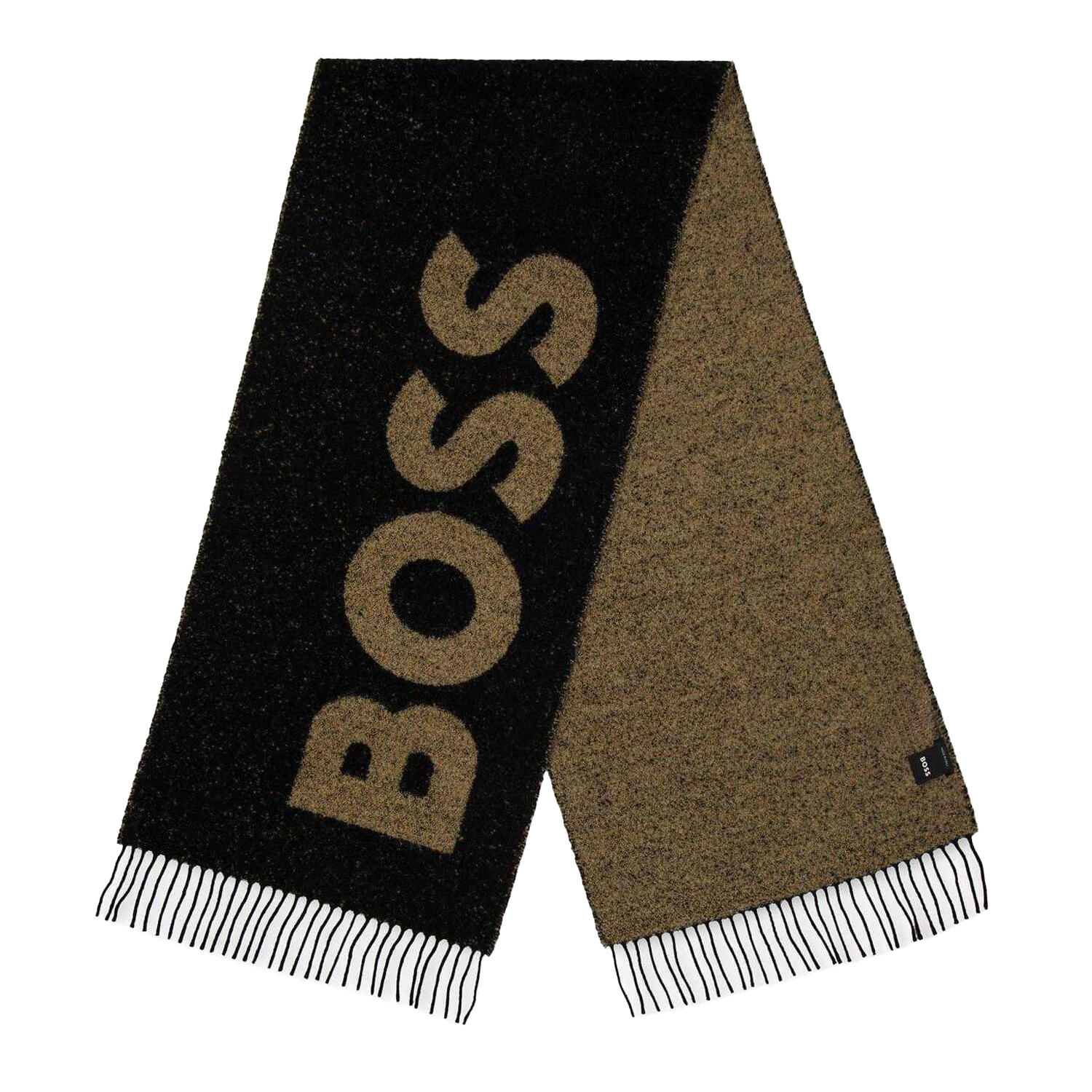 Boss Armin Logo Jacquard Scarf