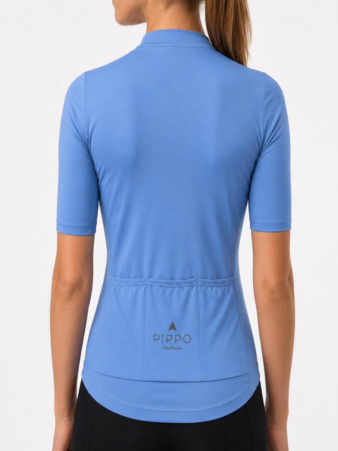 Maillot de ciclismo de carretera para mujer azul pastel - Galibier 2/2