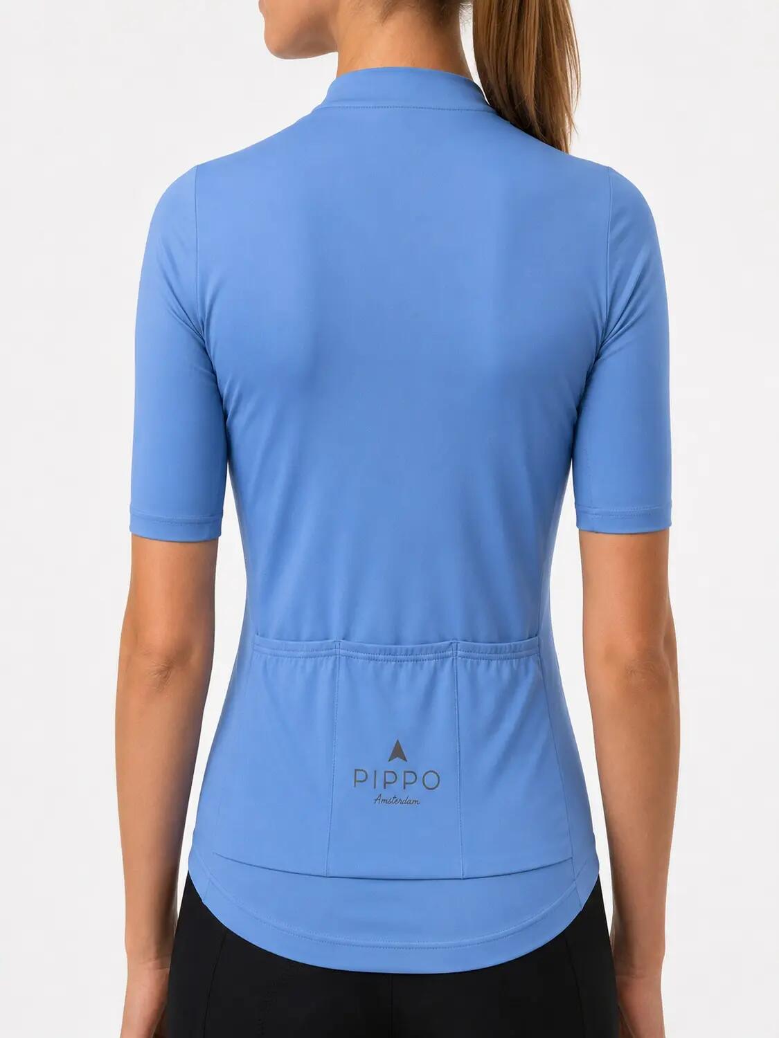 Maillot de cyclisme sur route femme bleu pastel - Galibier 2/2