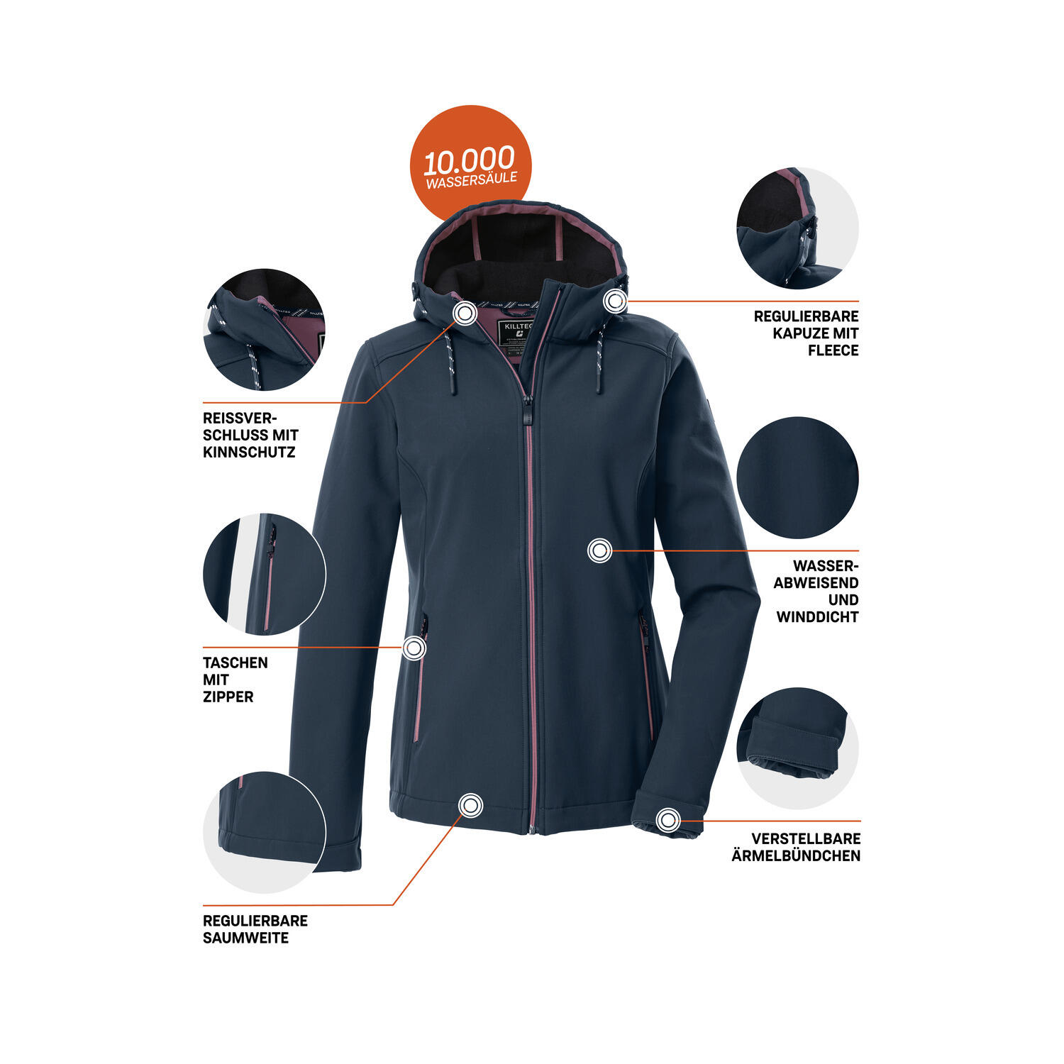Damen Softshelljacke 5/6
