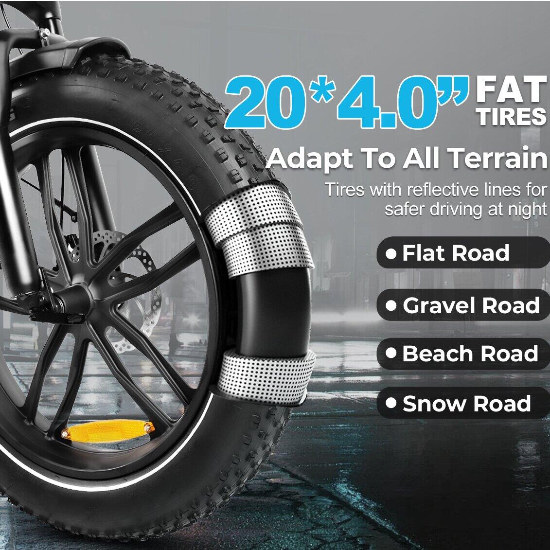 C05Pro Elektrofahrrad für Erwachsene, 36V‑13Ah‑Akku, 20"‑Breitreifen 7/7