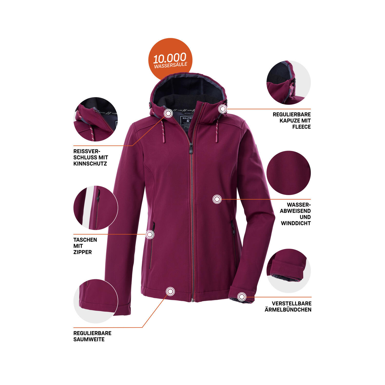 Damen Softshelljacke 5/6