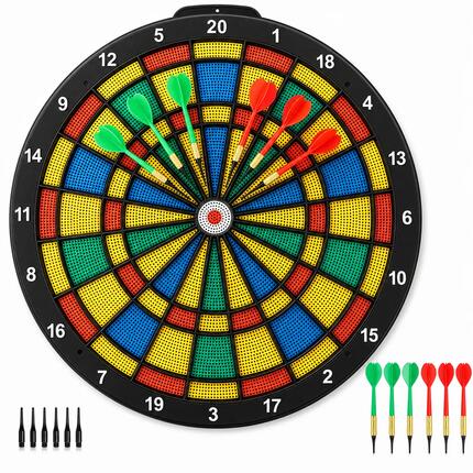 Soft Target 45cm - 6 Stück Darts mit Plastikspitzen