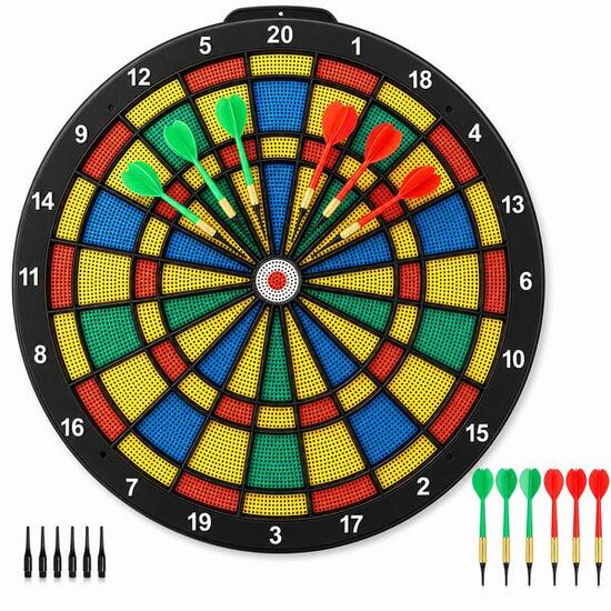 Soft Target 45cm - 6 Stück Darts mit Plastikspitzen