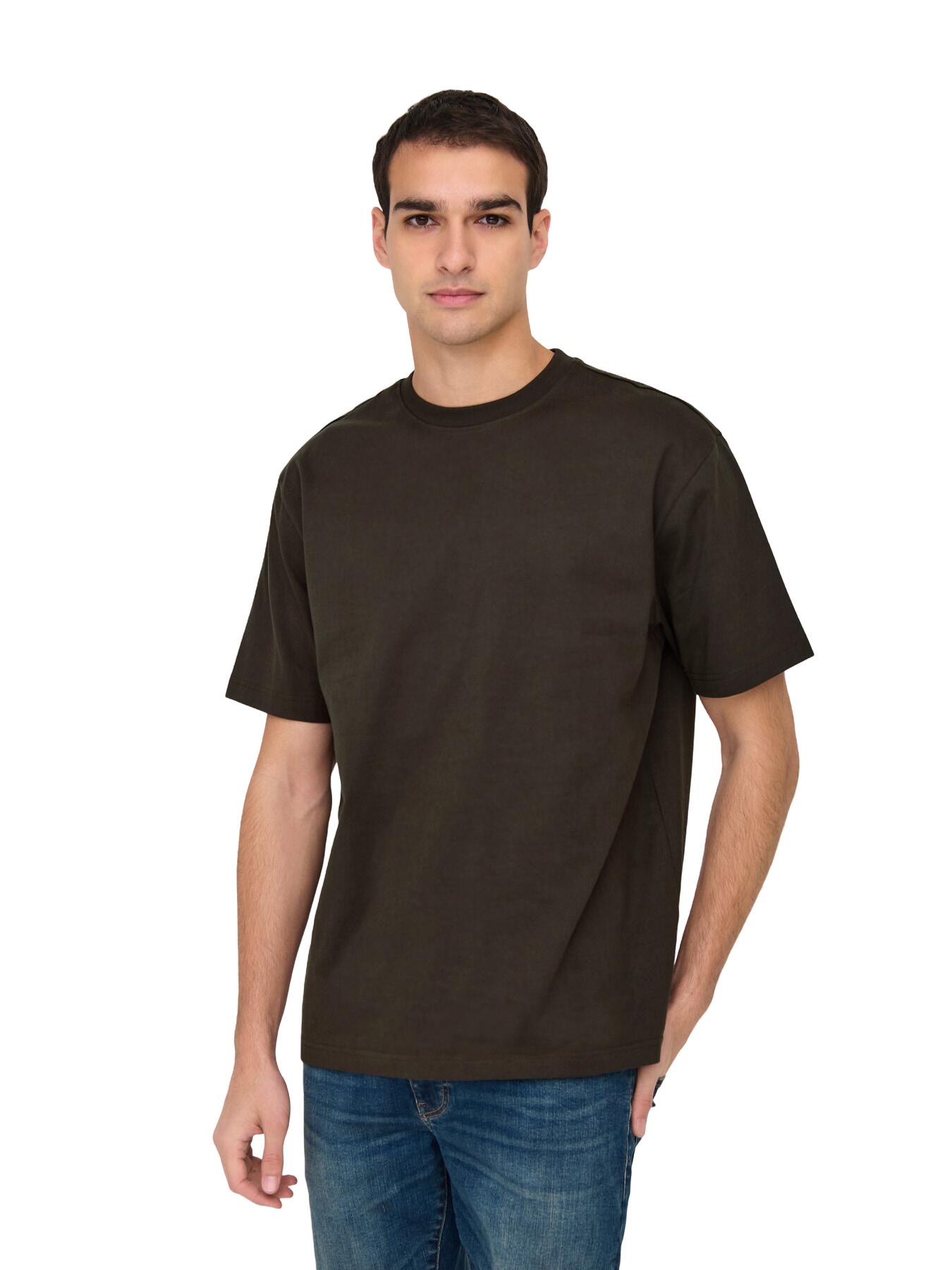 Fred T-Shirt Heren Korte mouw Mulch 3/5