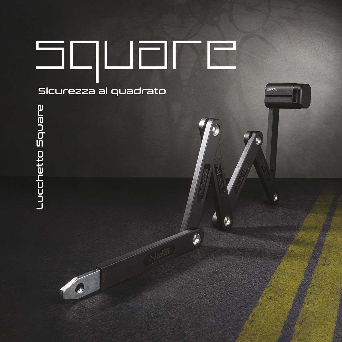 Lucchetto BRN Square pieghevole nero 5/5