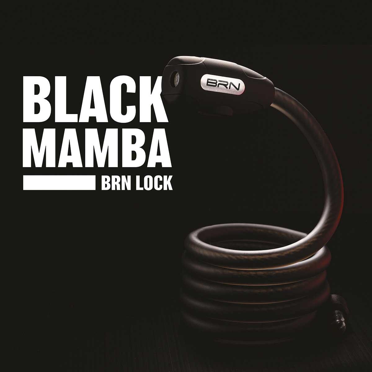 Lucchetto BRN Black Mamba Spirale nero 180 cm x 12 mm 2/2