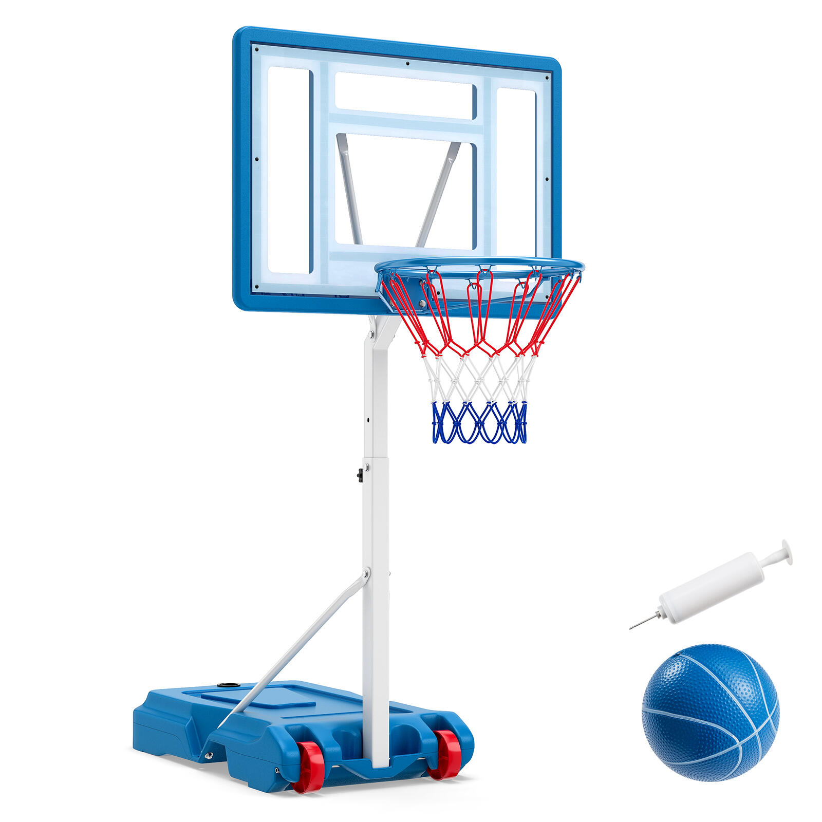 Pool Basketball Hoop Portable Basketball Goal Height Adjustable