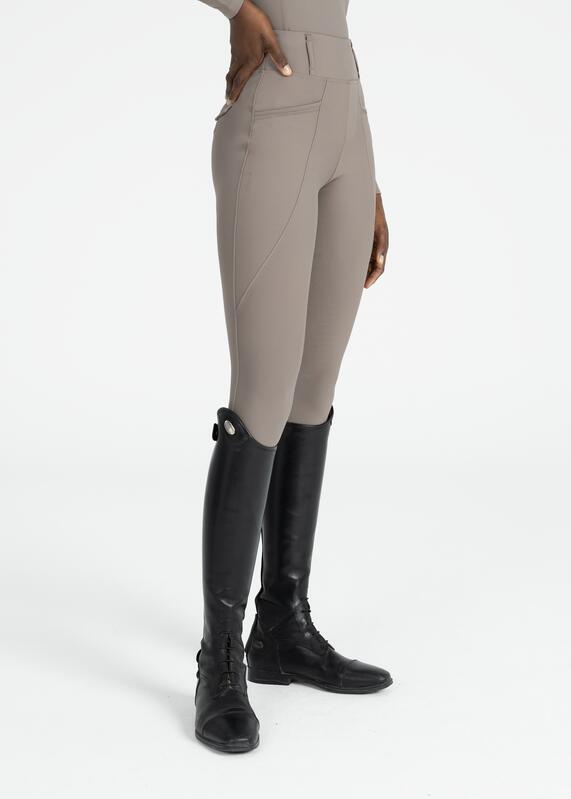 Leggings Pantalón Mujer Equitación Maximilian Pro Full Grip Topo 3/7