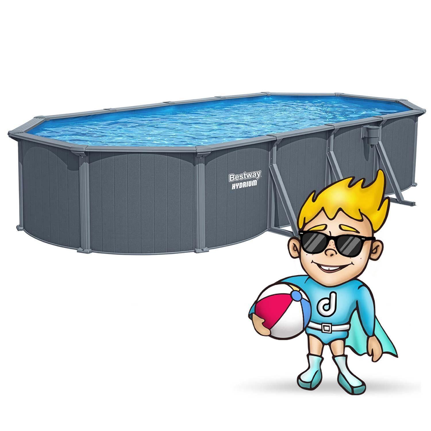 Piscina de aço Bestway Hydrium 732x366x132 cm Filtro de Areia 6.056 l/h 2/7