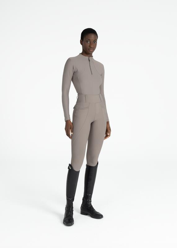 Leggings Pantalón Mujer Equitación Maximilian Pro Full Grip Topo 5/7