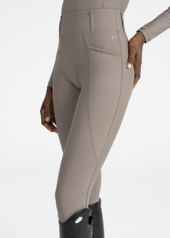 Leggings Pantalón Mujer Equitación Maximilian Pro Full Grip Topo 4/7