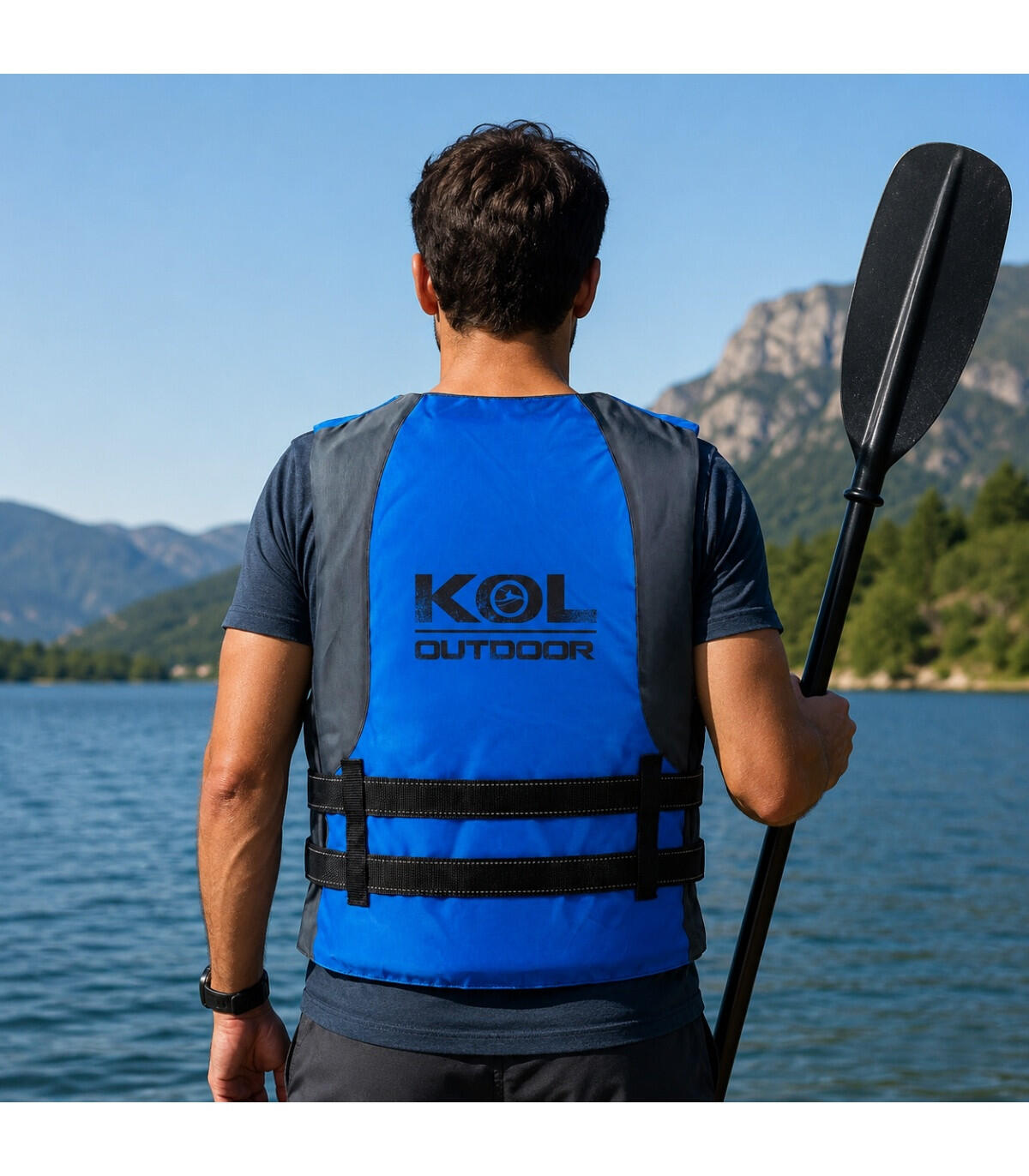 Schwimmweste Auftriebsweste 75N Kajak SUP Gr.M (50-70 Kg) Blau 4/4