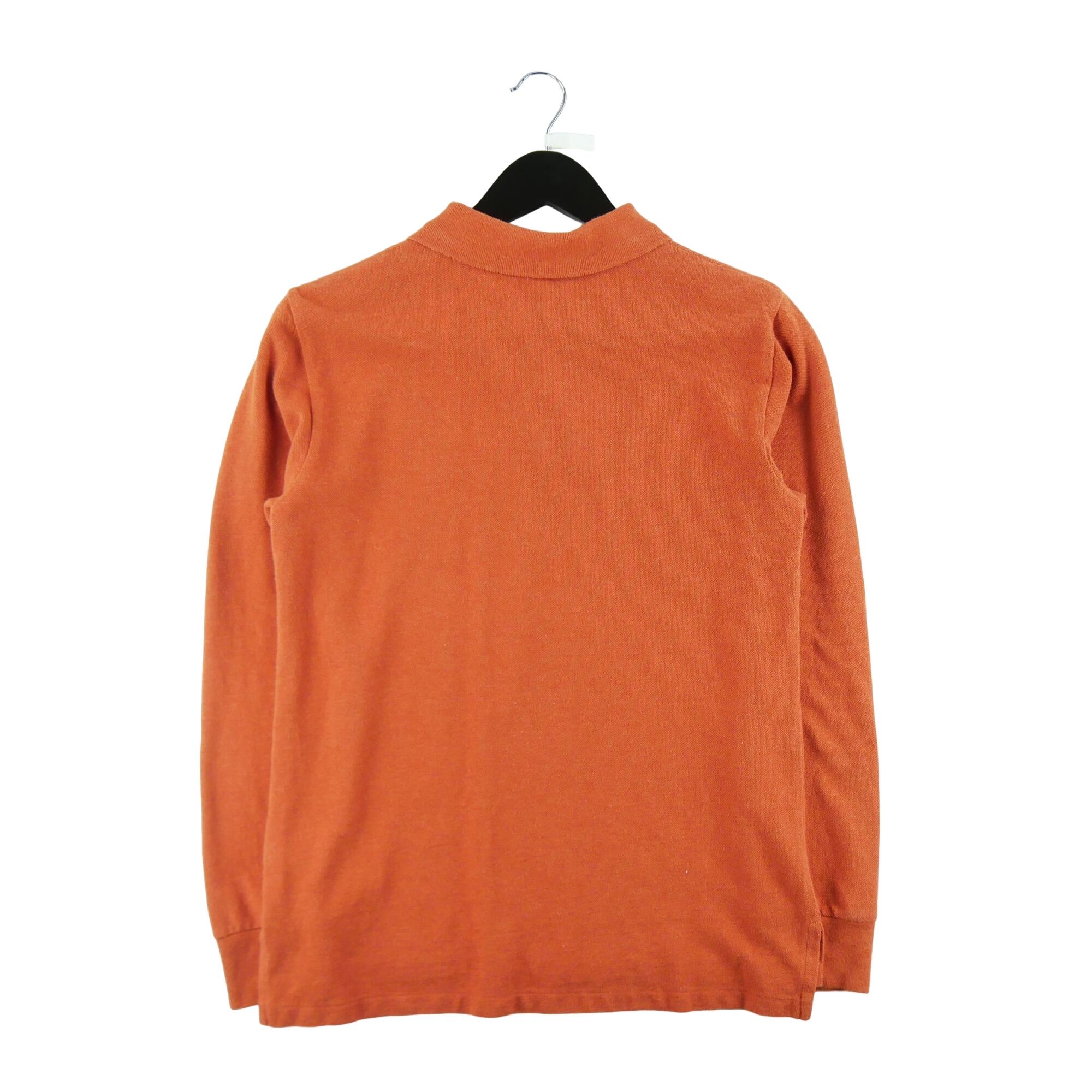 Polo arancione da uomo a maniche lunghe 2/5