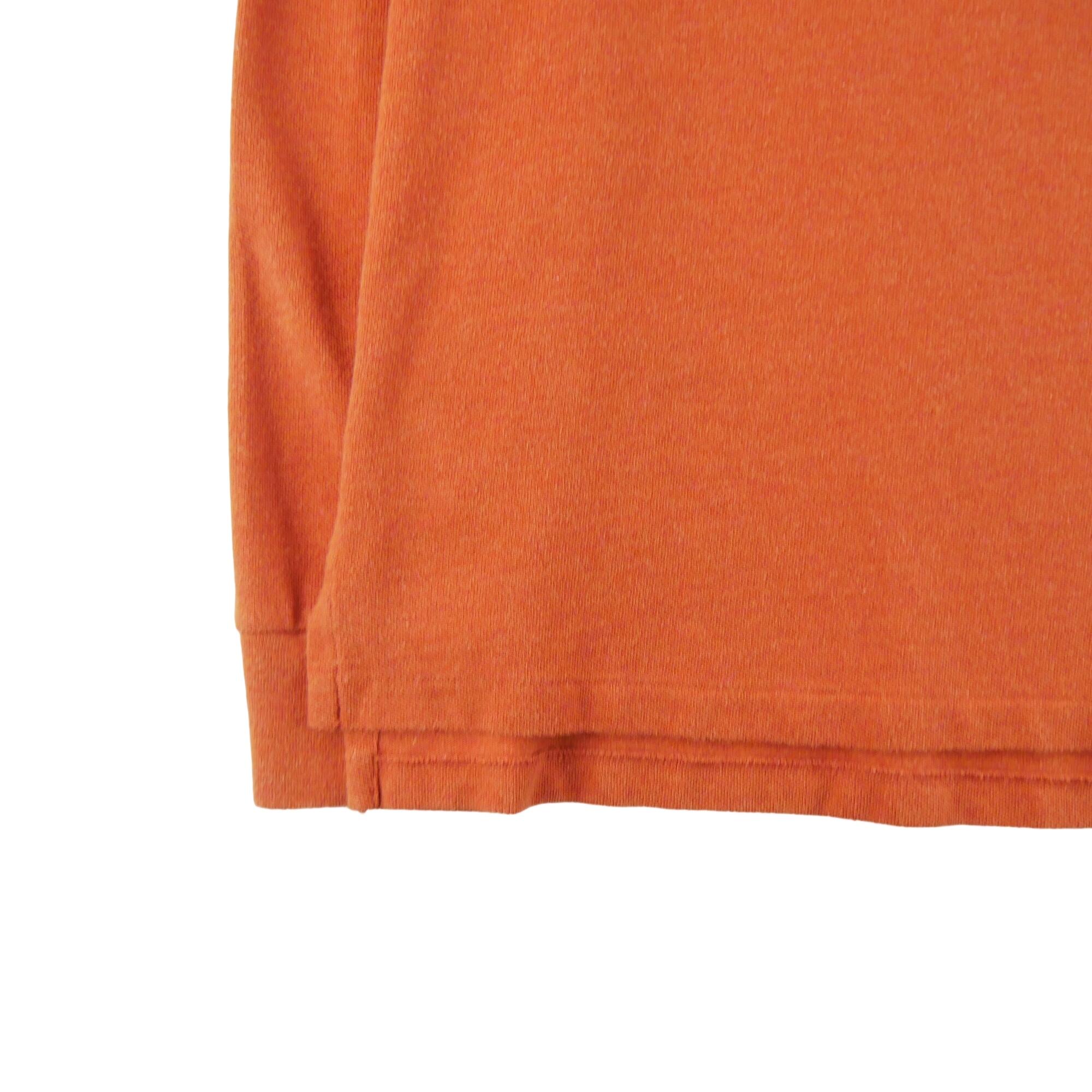 Polo arancione da uomo a maniche lunghe 4/5