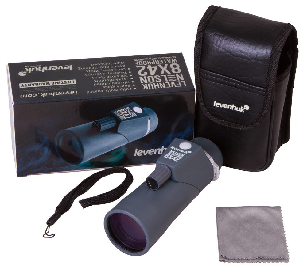 Monocular Levenhuk Nelson 8x42 con retícula y brújula 2/7