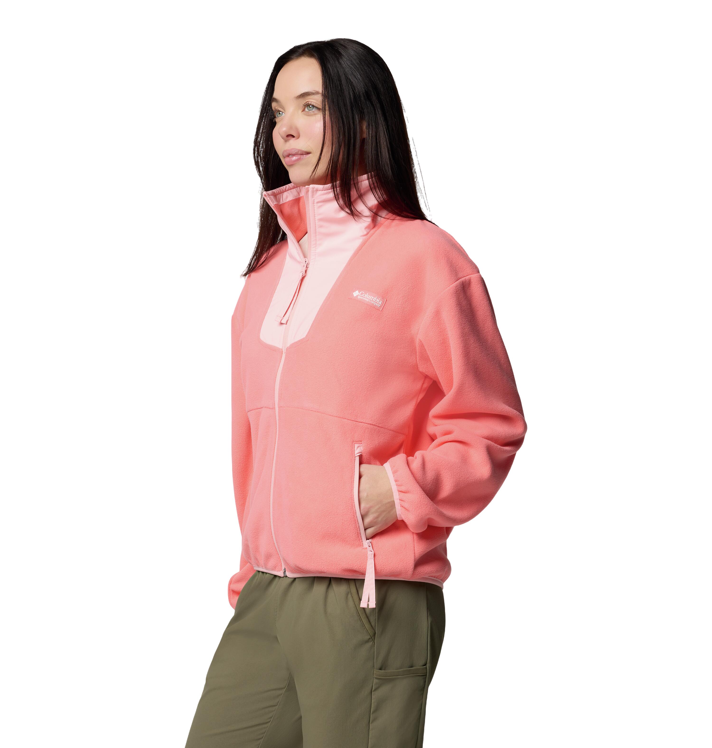 Sequoia Grove Full Zip Fleecejack Dames Lange rits fleece Alpenglow, Pink 3/7