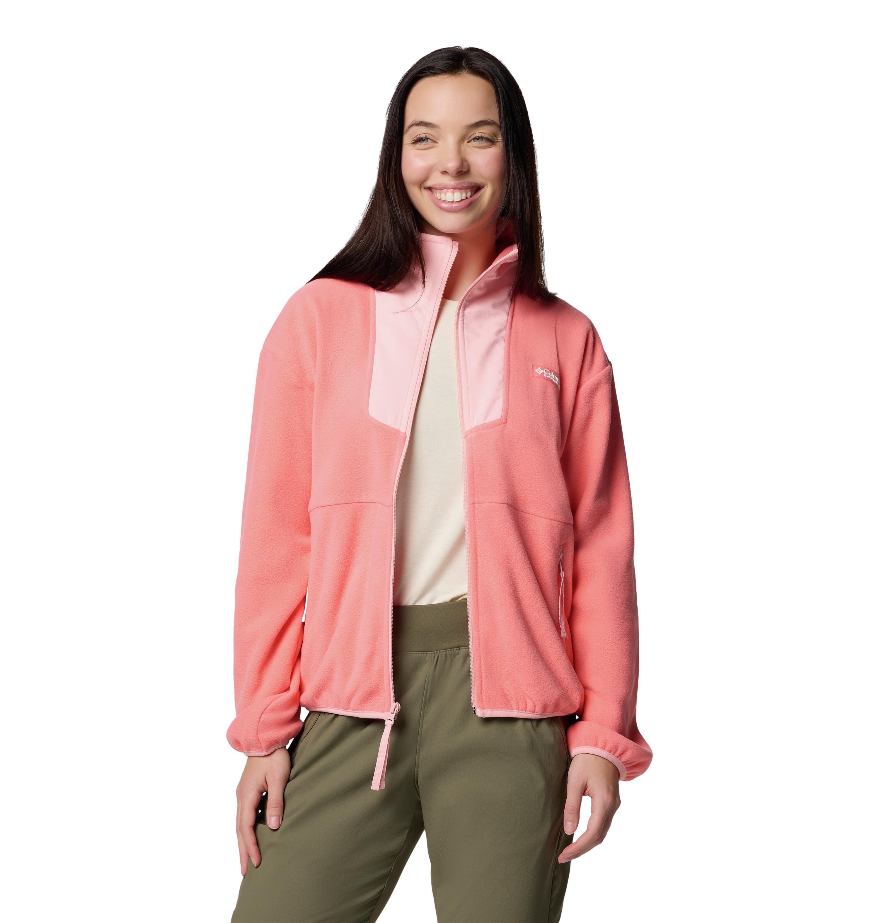 Sequoia Grove Full Zip Fleecejack Dames Lange rits fleece Alpenglow, Pink 4/7