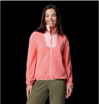 Sequoia grove full zip fleecejack dames lange rits fleece alpenglow, pink