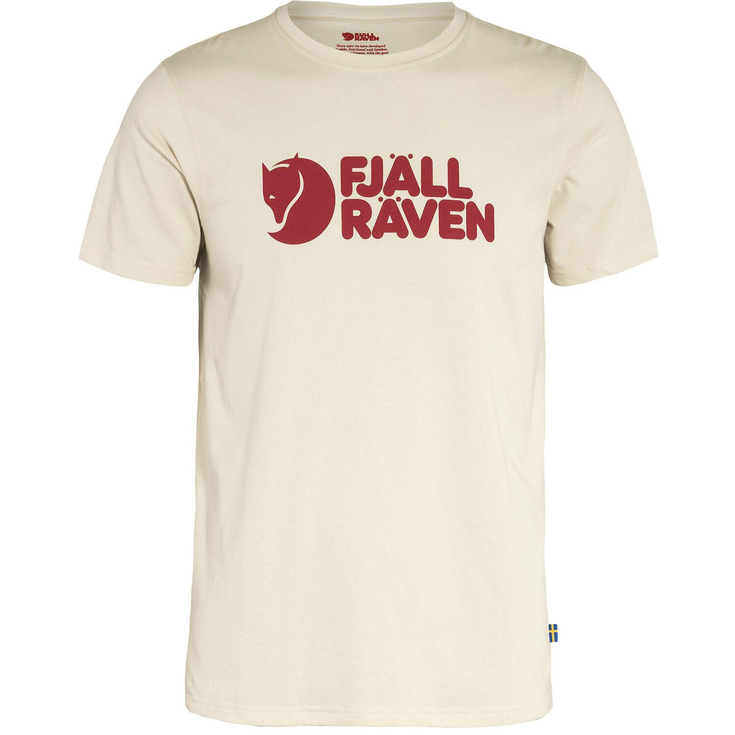 Camiseta Blanco Roto Fjallraven Logo Chalk White Práctica y Duradera 2/6