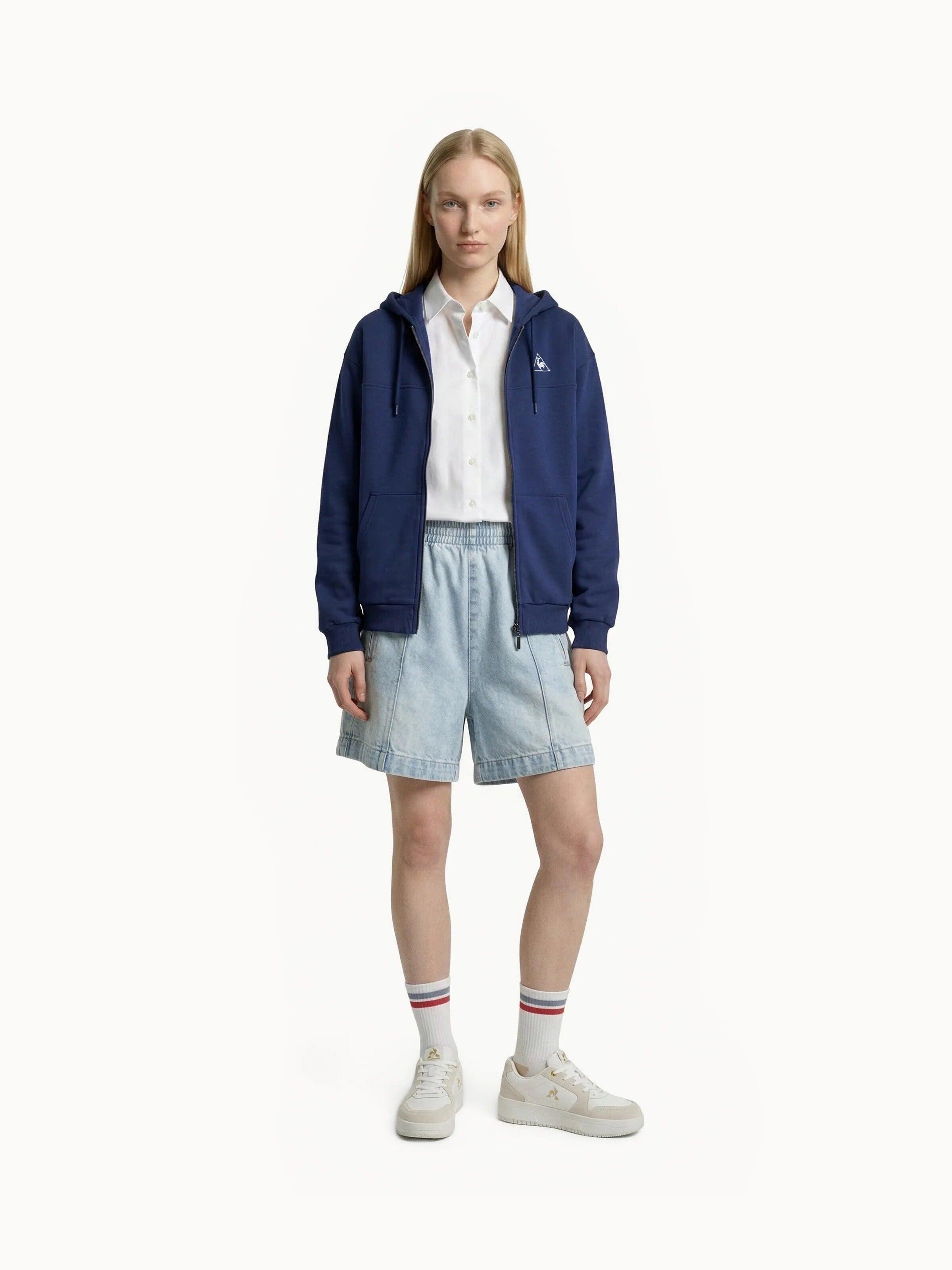 Veste zippée à capuche relax en molleton gratté Contemporain 6/7