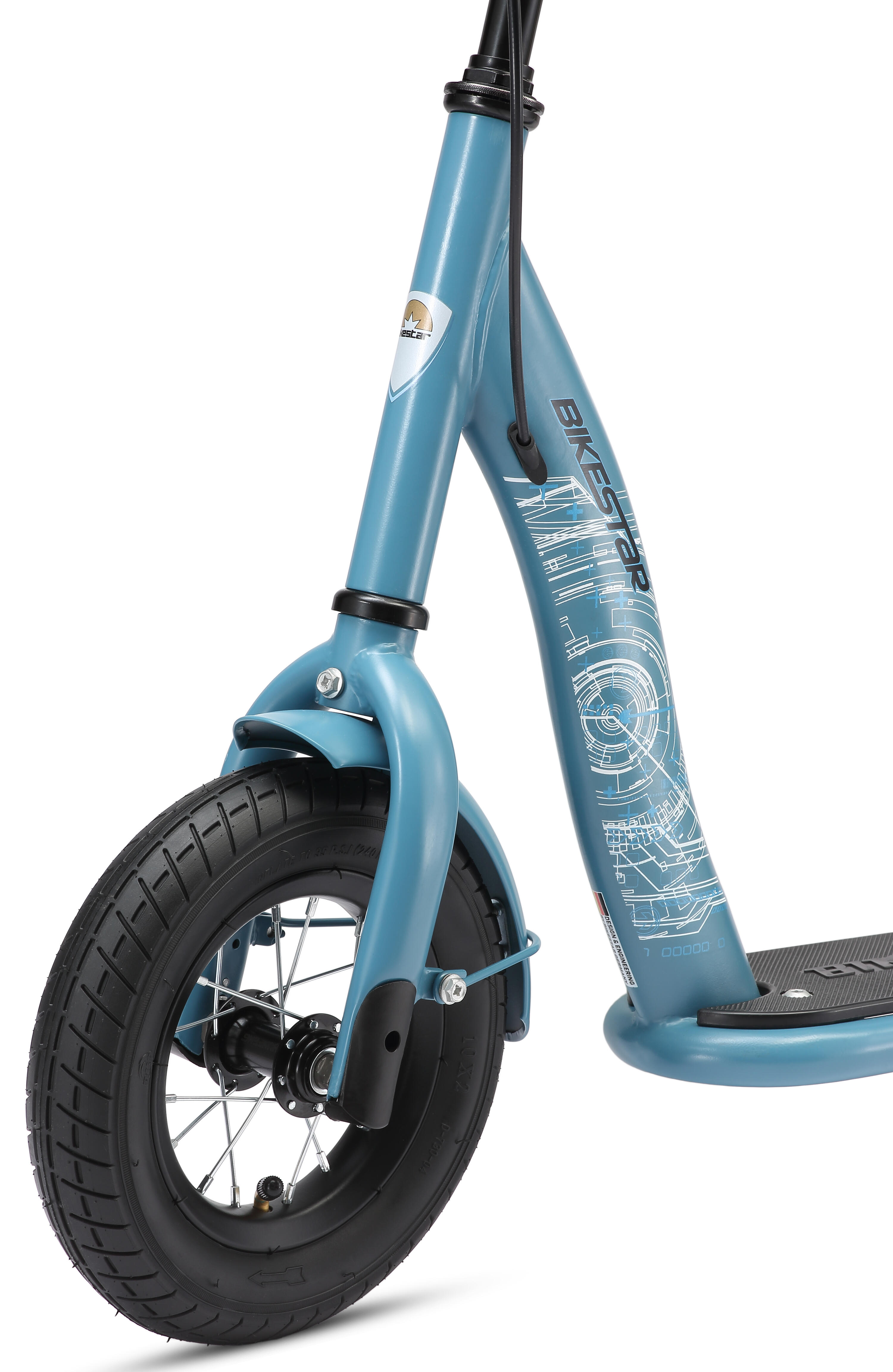 Monopattino con granruote 10", per bambini 5 anni, pneumatici ad aria, Classic 6/7
