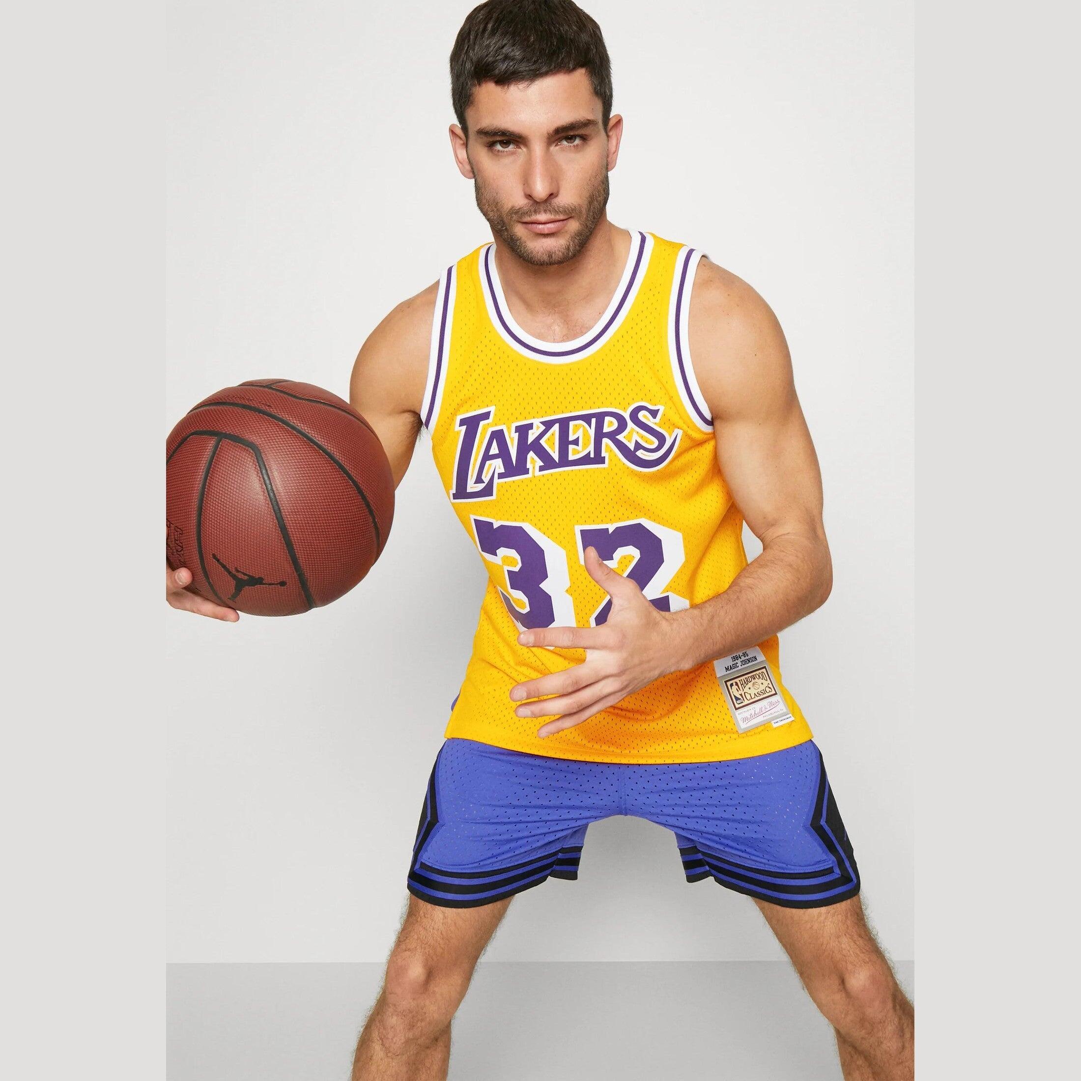 Maillot de basket Mitchell & ness modèle SMJYGS18175LALLTGD84EJH pour homme 7/7